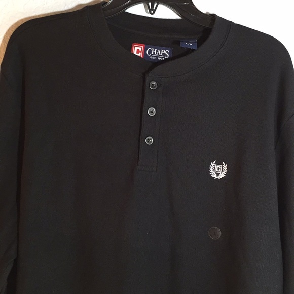 CHAPS black knit pullover long sleeve, large, NWOT - Picture 2 of 7